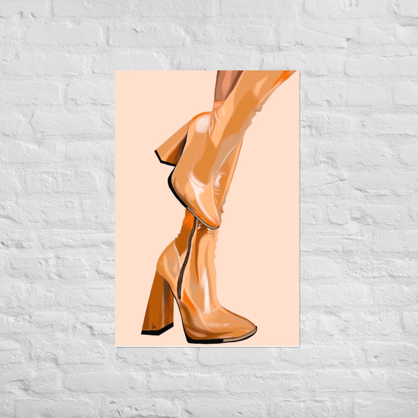 Beige Boots - Digital Art Print